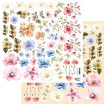 AA-HT-09 Elements for self-cutting out 30,5 x 30,5 cm / 12x12" - Flowers - Kwiatki Happy Time - Alchemy of Art