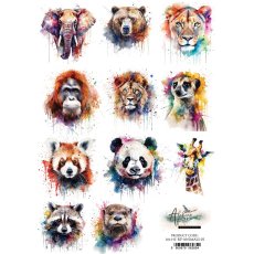 AA-HT-RP-ANIMALS-01   Alchemy of Art  Rice paper  HAPPY TIME Animals