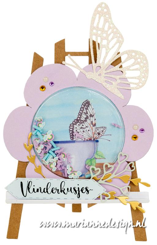 EWK1299 A4 one side paper - Marianne Design - Sensibility - summer circles 7 cm