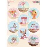 EWK1299 A4 one side paper - Marianne Design - Sensibility - summer circles 7 cm