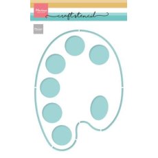 PS8156  Mask Marianne Design - Craft Stencil - Craft Stencil - Palette
