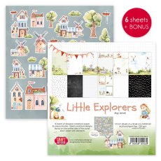CPS-LE30-6 Paper set 12x12" Little Explorers-6 sheets Craft & You Design