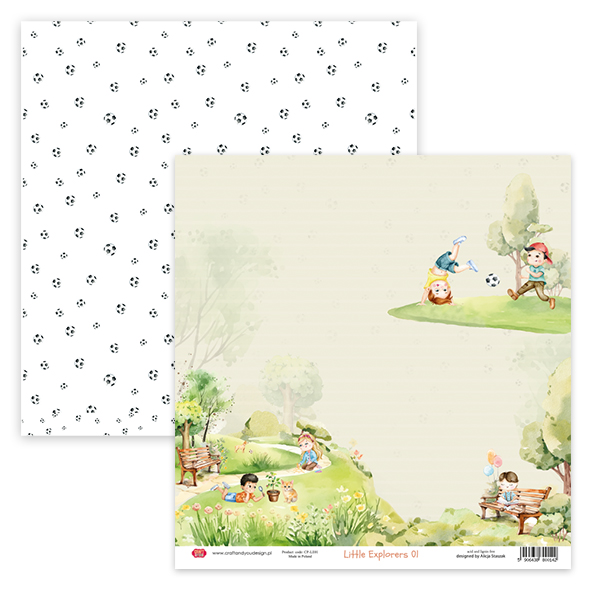 CPS-LE30-6 Paper set 12x12" Little Explorers-6 sheets Craft & You Design