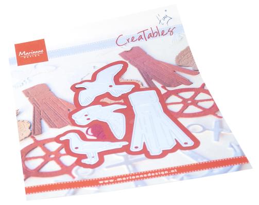 LR0859 Metal Die Marianne Design - Creatable - Tiny's Beach pole & Gulls