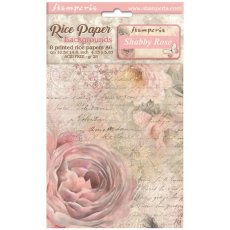 DFSAK6023  Stamperia Shabby Rose A6 Rice Paper Backgrounds (8pcs)
