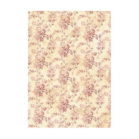 DFSAK6023 Stamperia Shabby Rose A6 Rice Paper Backgrounds (8pcs)
