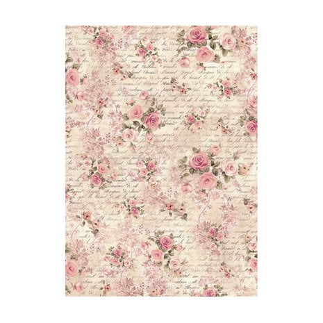 DFSAK6023 Stamperia Shabby Rose A6 Rice Paper Backgrounds (8pcs)