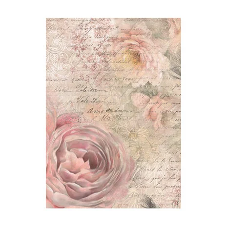 DFSAK6023 Stamperia Shabby Rose A6 Rice Paper Backgrounds (8pcs)