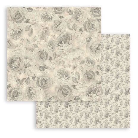 SBBS107 Stamperia Shabby Rose 8x8 Inch Paper Pack