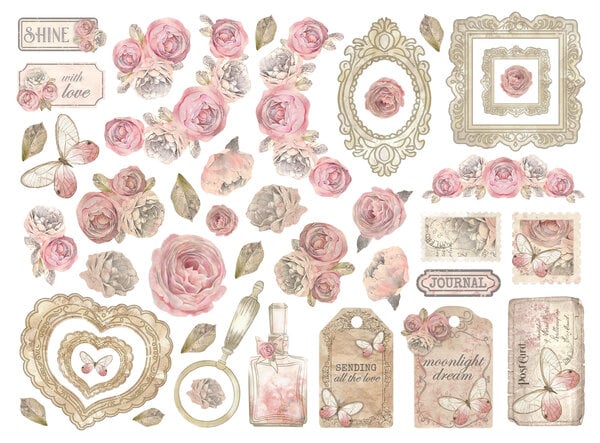 DFLDC99 Shabby Rose Die Cuts Assorted (42pcs)
