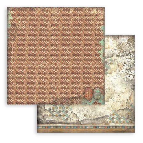 SBBS106 Stamperia Land of Pharaohs Backgrounds 8x8 Inch Paper Pack