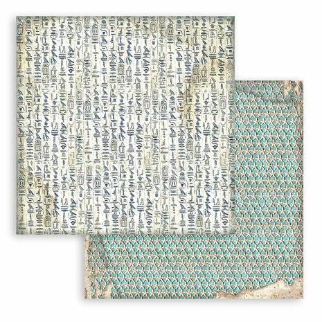 SBBS106 Stamperia Land of Pharaohs Backgrounds 8x8 Inch Paper Pack