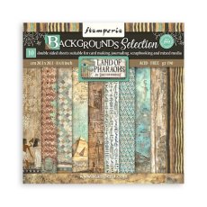 SBBS106  Stamperia Land of Pharaohs Backgrounds 8x8 Inch Paper Pack 