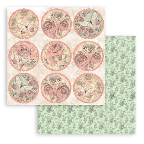 SBBS107 Stamperia Shabby Rose 8x8 Inch Paper Pack