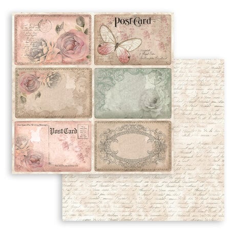 SBBS107 Stamperia Shabby Rose 8x8 Inch Paper Pack