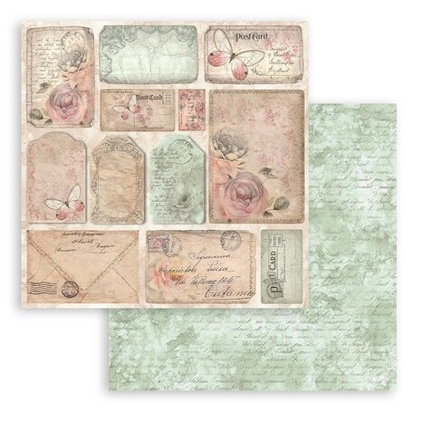 SBBS107 Stamperia Shabby Rose 8x8 Inch Paper Pack