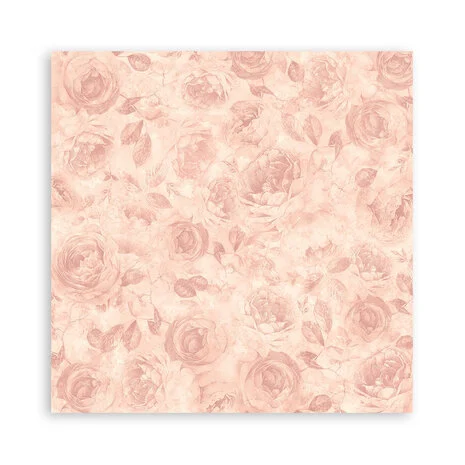 SBPLT29 Stamperia Shabby Rose 12x12 Inch Fabric Sheets (4pcs)