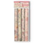 SBPLT29 Stamperia Shabby Rose 12x12 Inch Fabric Sheets (4pcs)