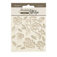 SCB219  Stamperia Shabby Rose Decorative Chips Roses