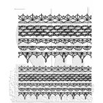 TH-CMS480 Tim Holtz Cling Stamp “Crochet Trims"