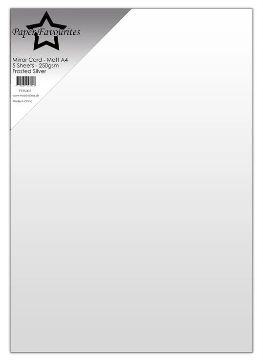 PFSS005 Paper Favourites Mirror Card Mat "Frosted Silver"