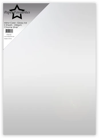 PFSS103 Paper Favourites Mirror Card Mat Chrome Silver