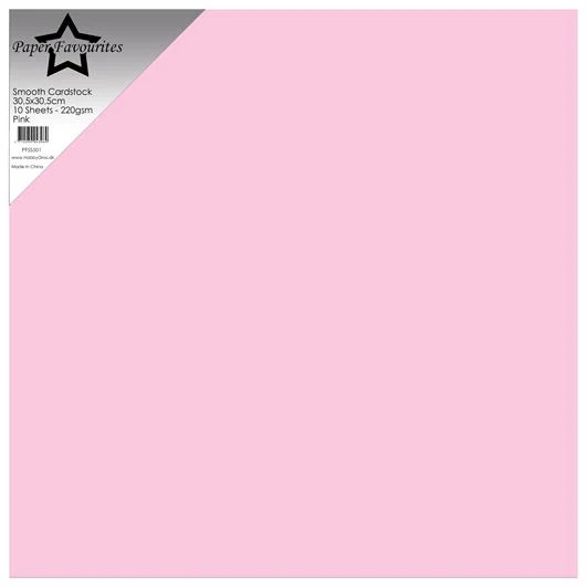 PFSS501 Paper Favourites Smooth Cardstock "Pink" 30,5x30,5cm