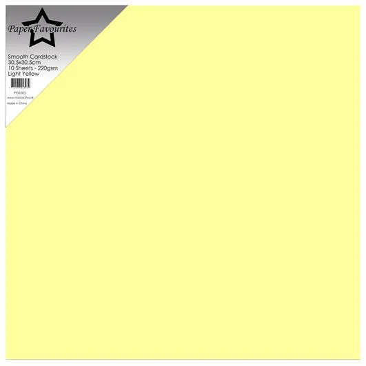 PFSS502 Paper Favourites Pearl Paper Light Yellow 30,5x30,5cm