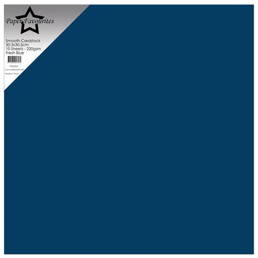 PFSS507 Paper Favourites Smooth Cardstock Fresh Blue 30,5x30,5cm