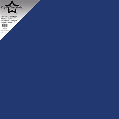 PFSS519 Paper Favourites Smooth Cardstock Elegant Blue 30,5x30,5cm