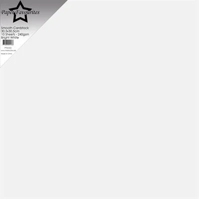 PFSS522 Paper Favourites Smooth Cardstock Bright White 30,5x30,5cm