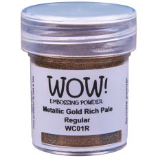 WC01R WOW! Embossing Powder Metallics - Gold Rich Pale - Regular