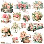 NSL-03 Paper stickers Scraplove - WEDDING PASTEL 2