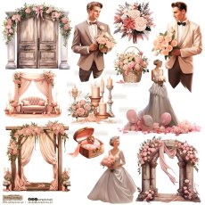 NSL-06 Paper stickers Scraplove - WEDDING COZY 2