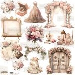 NSL-07 Paper stickers Scraplove - WEDDING COZY 1