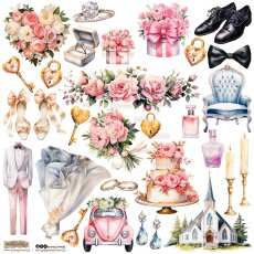 NSL-09 Paper stickers Scraplove - WEDDING 8