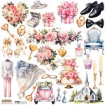 NSL-09 Paper stickers Scraplove - WEDDING 8
