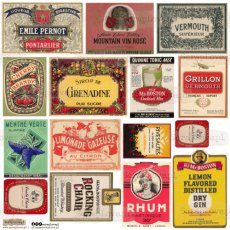 NSL-15 Paper stickers Scraplove - VINTAGE LABEL 6