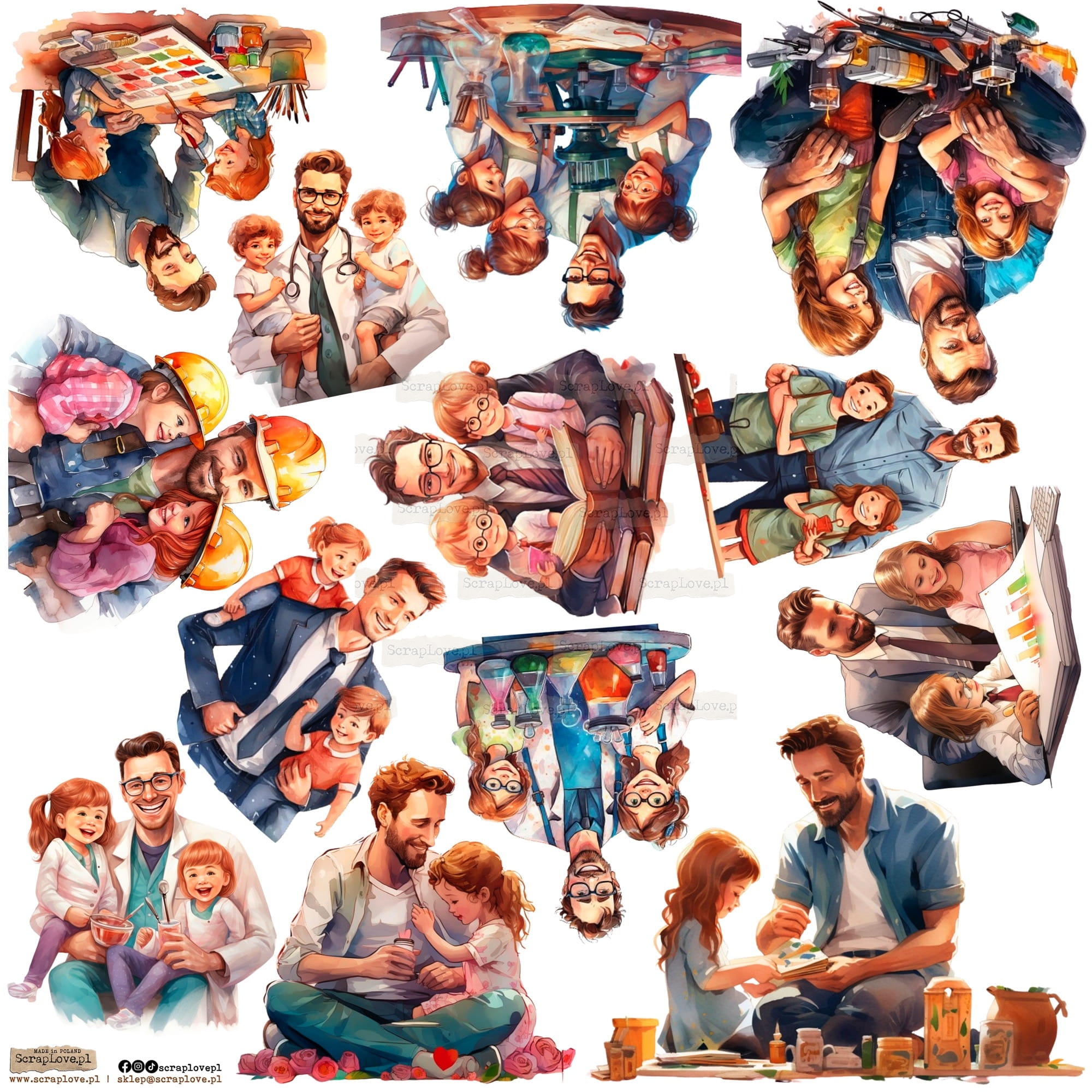 NSL-31 Paper stickers Scraplove - FATHER 1
