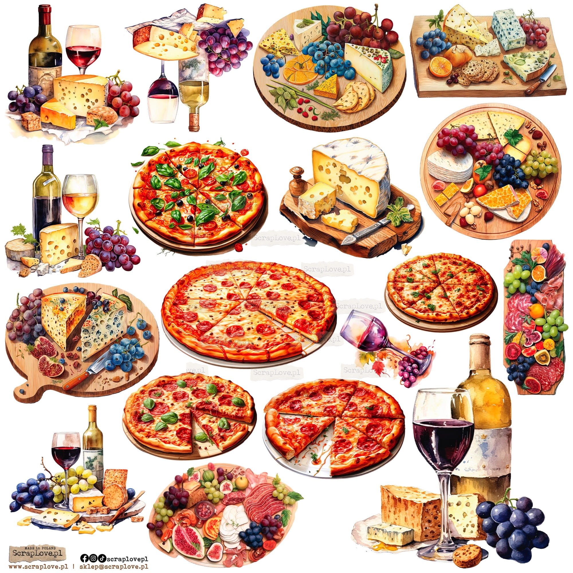 NSL-34 Paper stickers Scraplove - FOOD 1