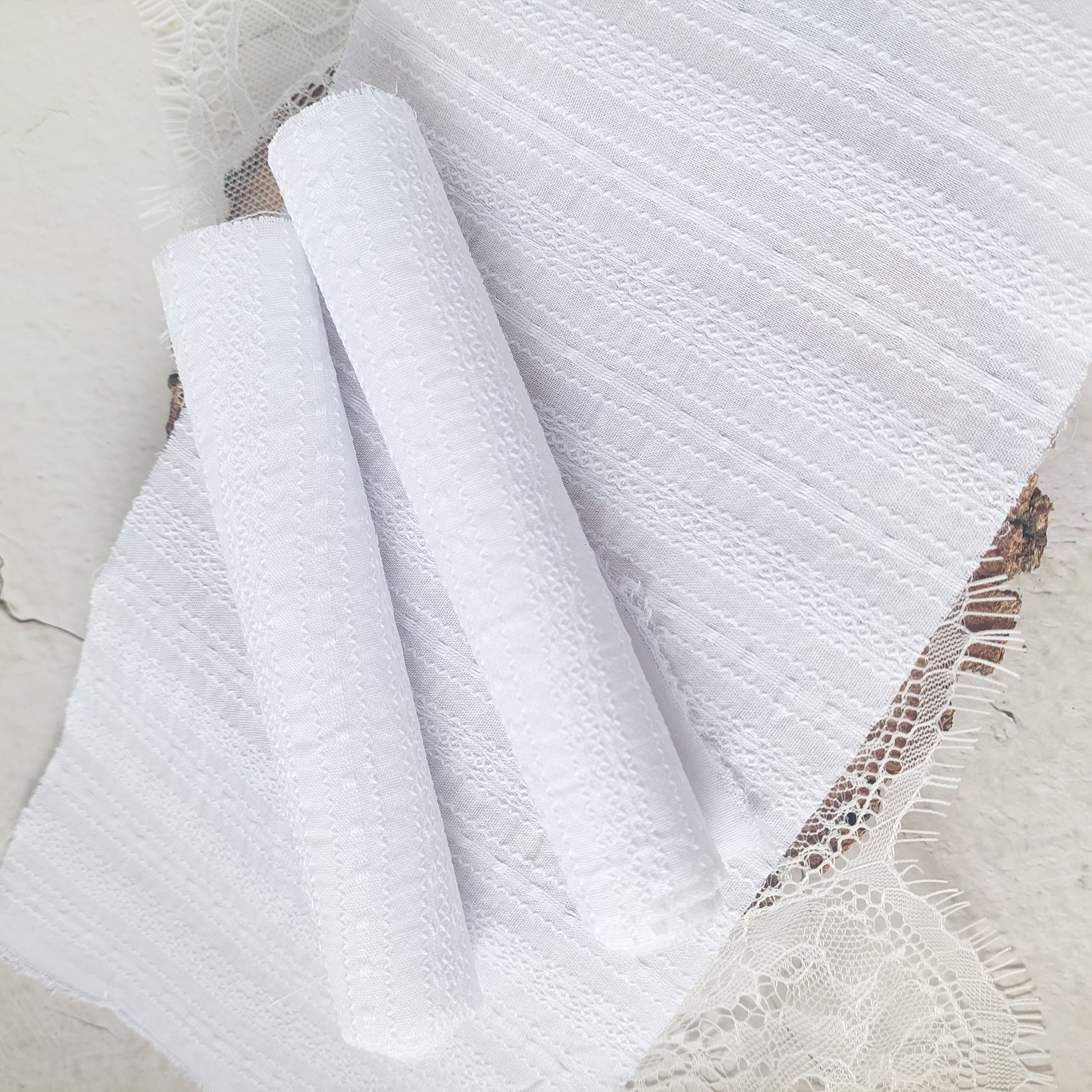 TKKOR-01 Stiffened cotton - White