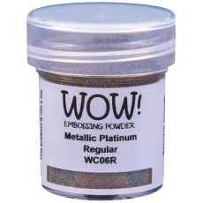 WC06R WOW! Embossing Powder Metallics - Platinum - Regular