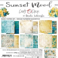 CC-C68-SM-08 PRESALE SUNSET MOOD - a set of papers 20,3x20,3cm - BASIC 