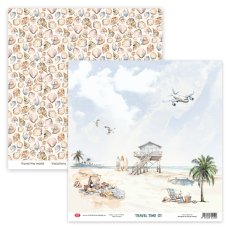 CP-TRT01 Double-sided scrapbooking paper Craft & You Design  12x12" Travel Time 01