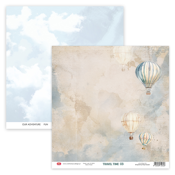 CPS-TRT30-12 Paper set 12x12" Travel Time -12 sheets