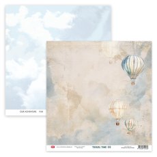 CP-TRT03 Double-sided scrapbooking paper Craft & You Design  12x12" Travel Time 03