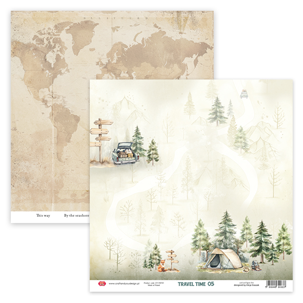 CPS-TRT30-12 Paper set 12x12" Travel Time -12 sheets