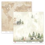 CP-TRT05 Double-sided scrapbooking paper Craft & You Design  12x12" Travel Time 05