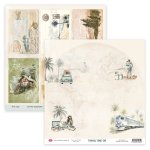 CP-TRT06 Double-sided scrapbooking paper Craft & You Design  12x12" Travel Time 06
