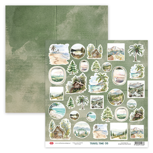 CP-TRT08 Elements for self-cutting out 12x12" Travel Time 08